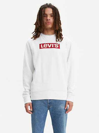 Box Tab Crewneck Sweatshirt - White | Levi's® US
