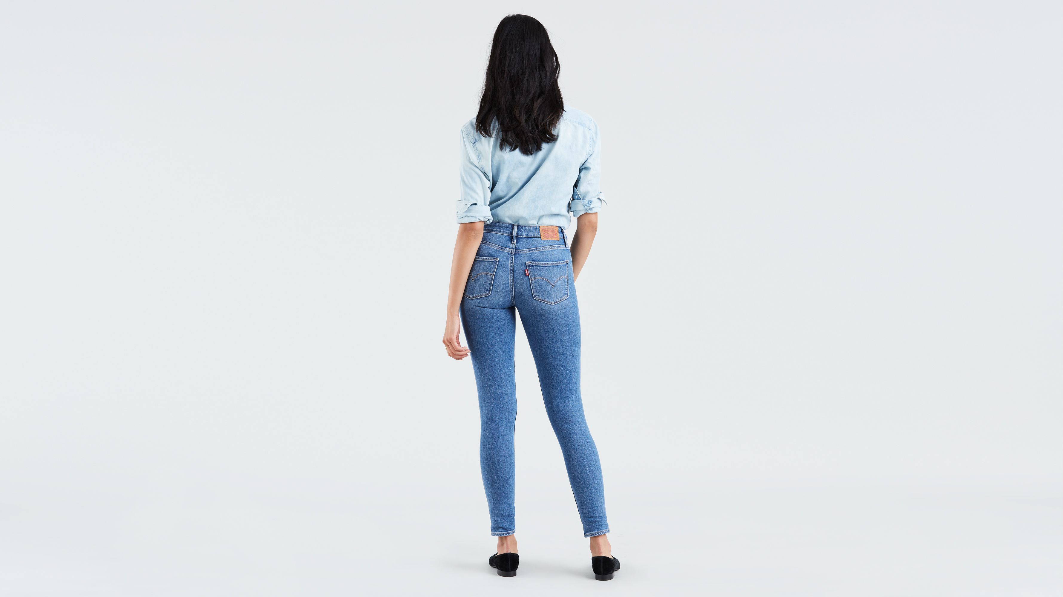 Levi’s  721 High Rise Ripped Skinny Blue Jeans 