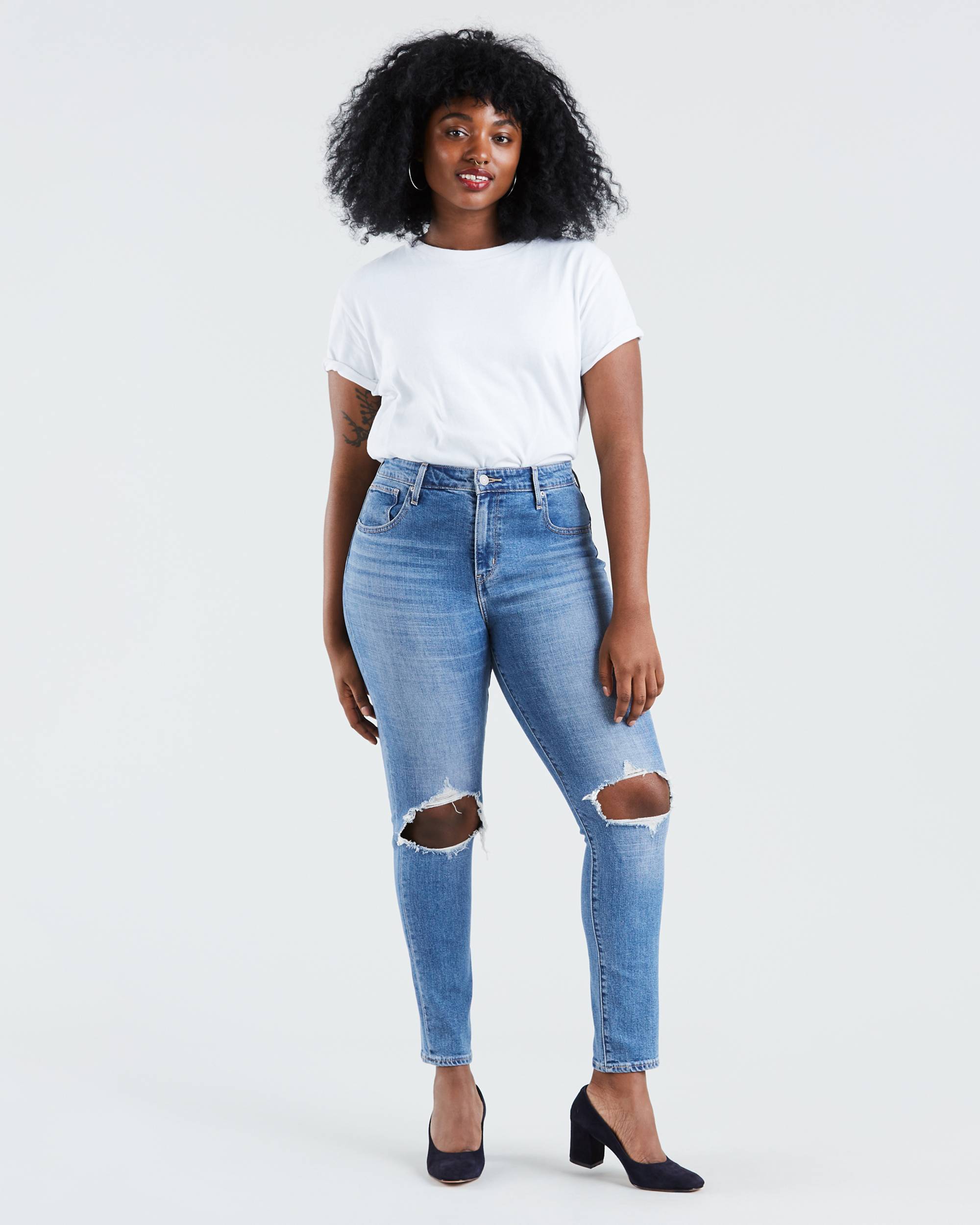 721 High Rise Ripped Skinny Women's Jeans 4