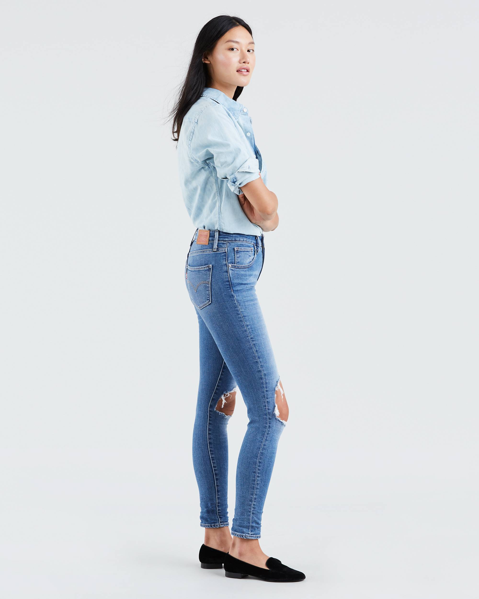 721 High Rise Ripped Skinny Women's Jeans 9