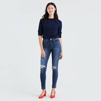 721 High Rise Ripped Skinny Women's Jeans 7