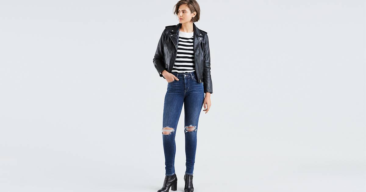 721 High Rise Ripped Skinny Women's Jeans - Dark Wash | Levi's® US