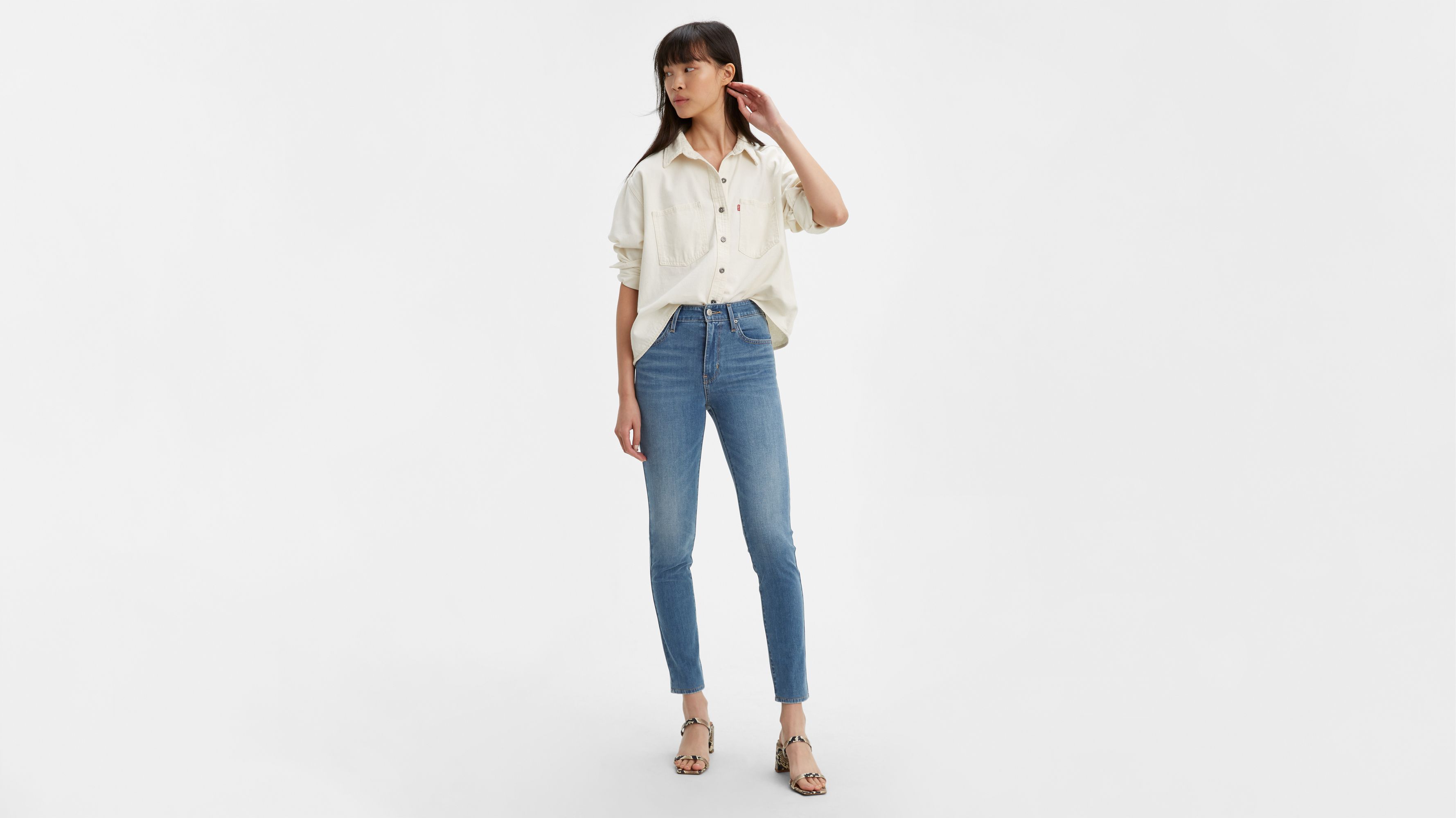 High-Waisted Jeans - Women's High-Rise 