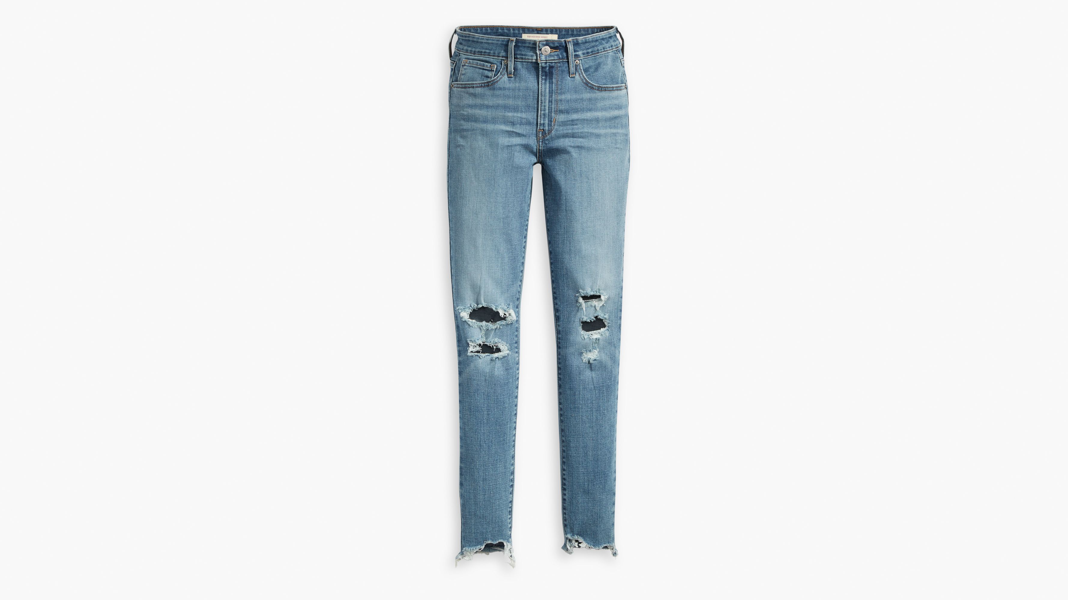 721 High Rise Skinny Ripped Women's Jeans - Medium Wash | Levi's® US