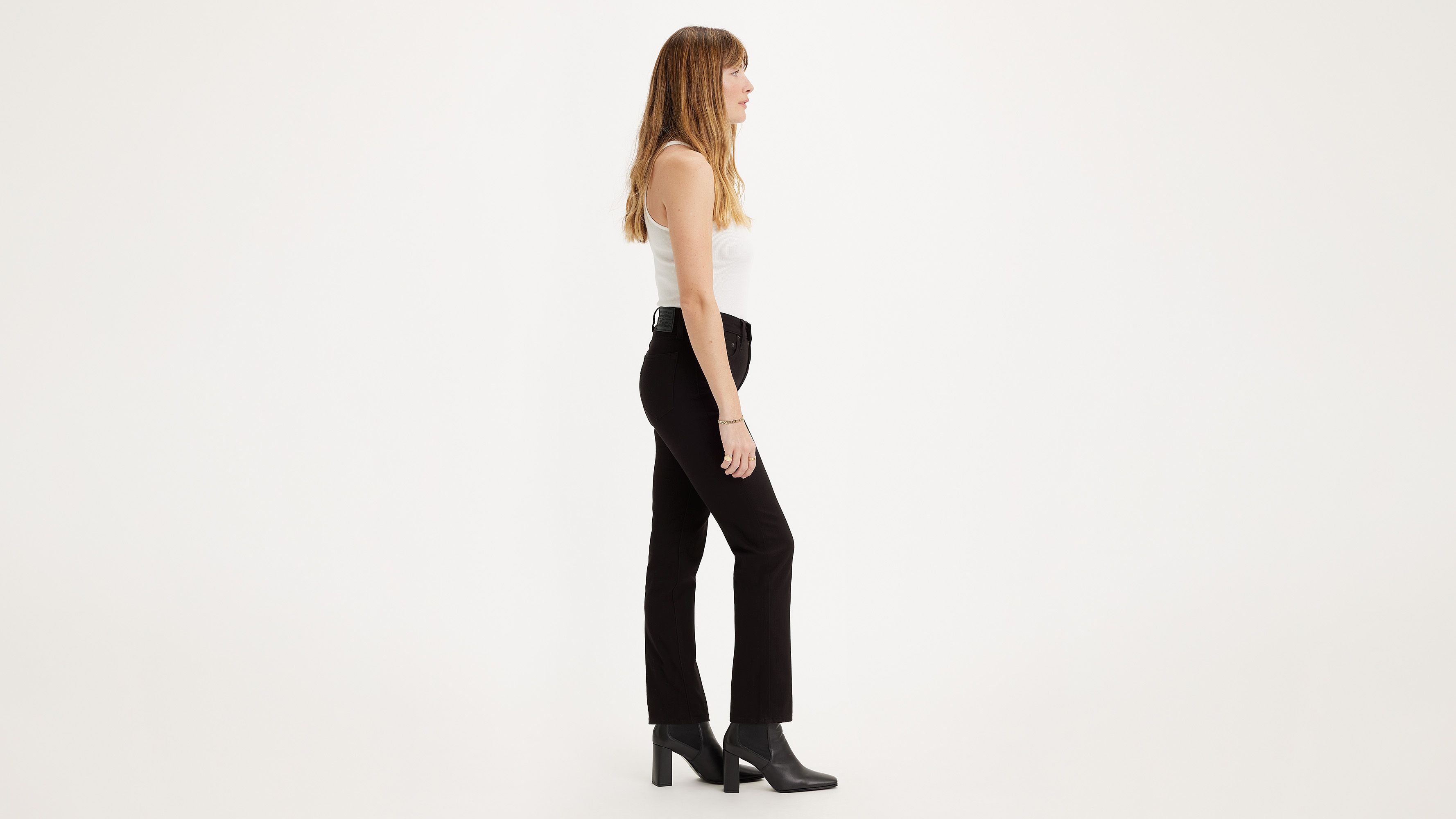 724™ High Rise Straight Jeans - Black 