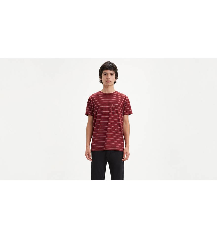 Classic Striped Pocket Tee Shirt - Red | Levi's® US