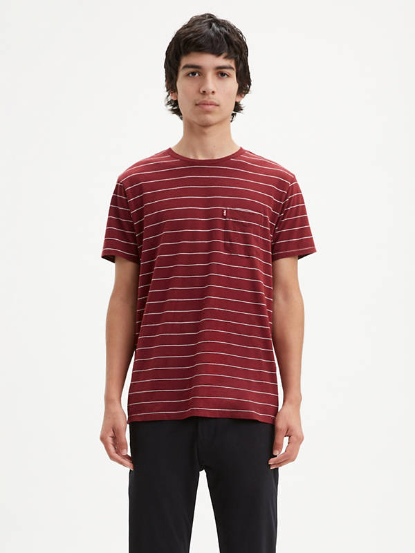 Classic Striped Pocket Tee Shirt - Red | Levi's® US