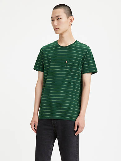 Classic Striped Pocket Tee Shirt - Green | Levi's® US