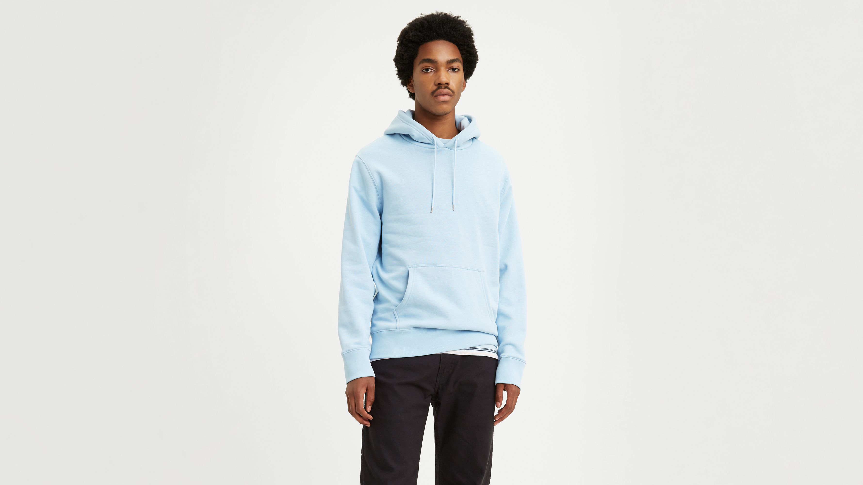 Baby blue pullover hoodie best sale