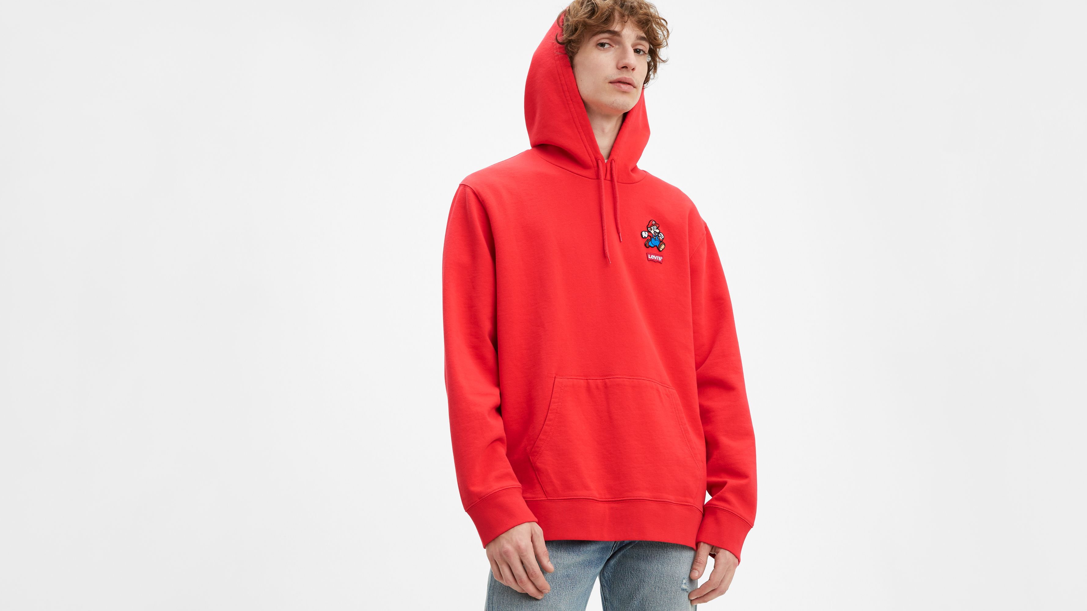 levis red hoodie