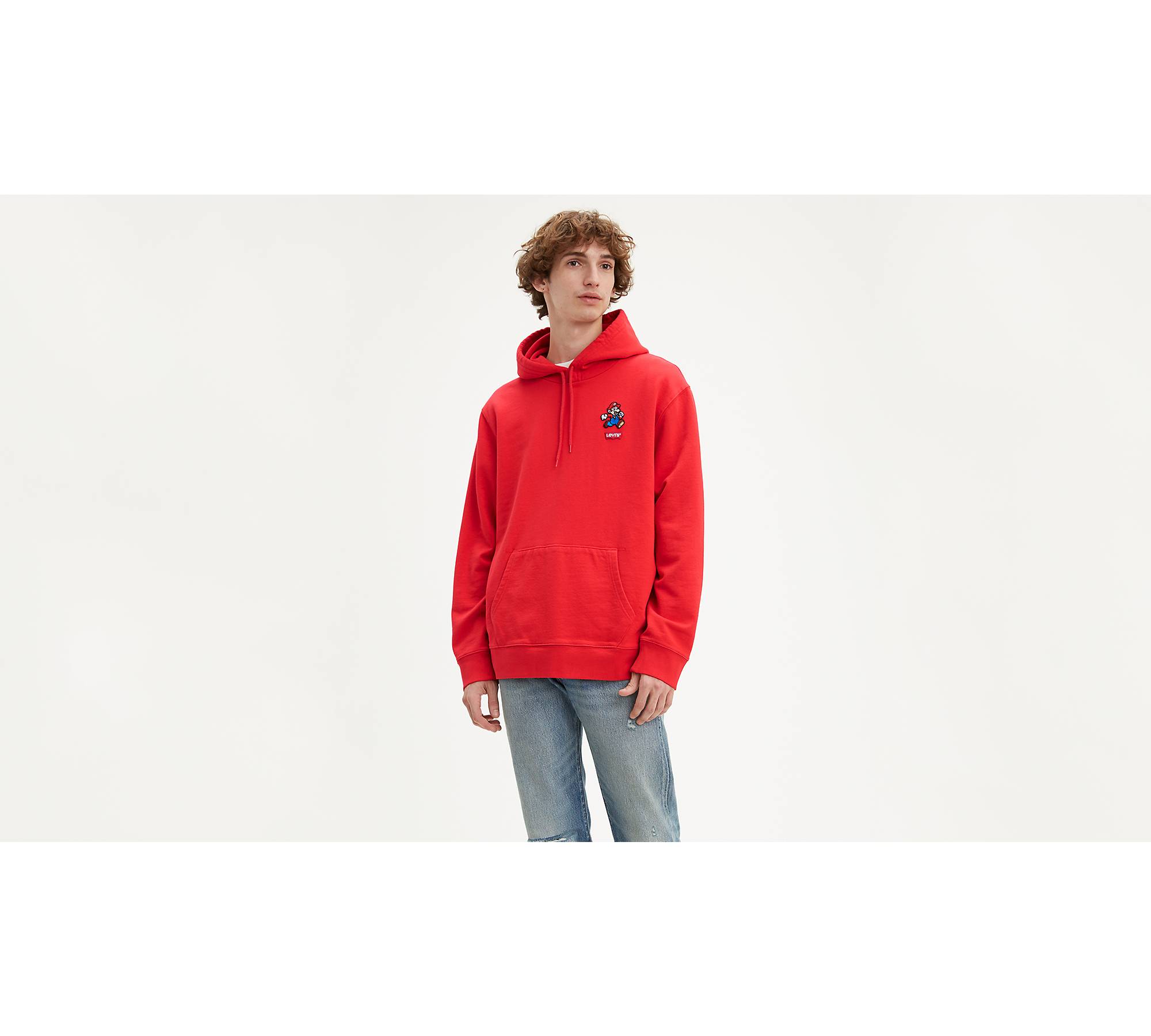 Levi's® X Super Mario Graphic Pullover Hoodie - Red | Levi's® US