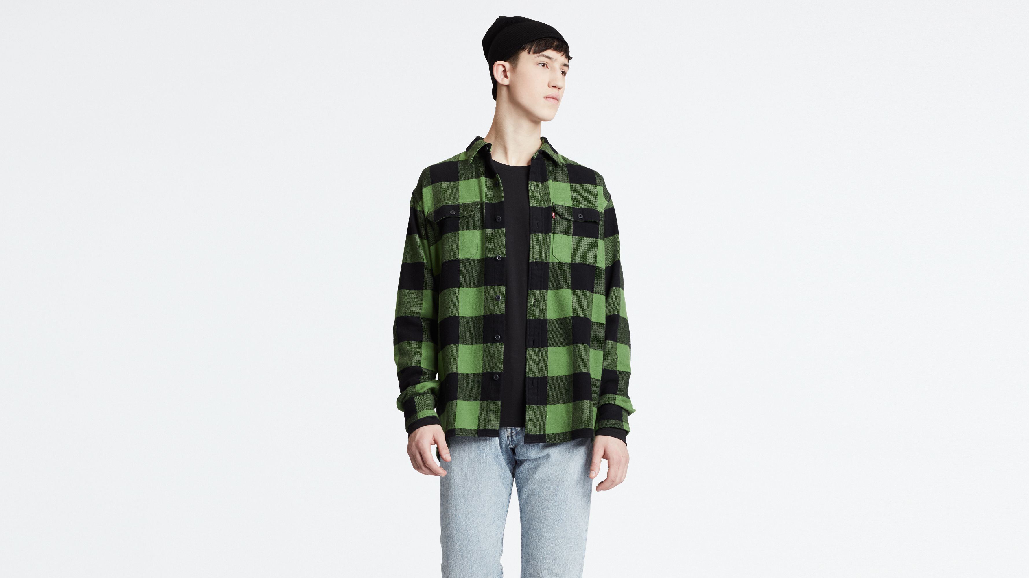 levis worker shirt green