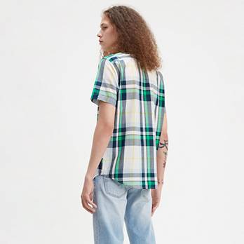 Plaid Short Sleeve Classic One Pocket Shirt 2