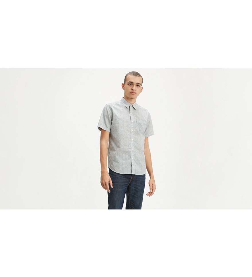 Printed Short Sleeve Classic One Pocket Shirt - White | Levi's® US
