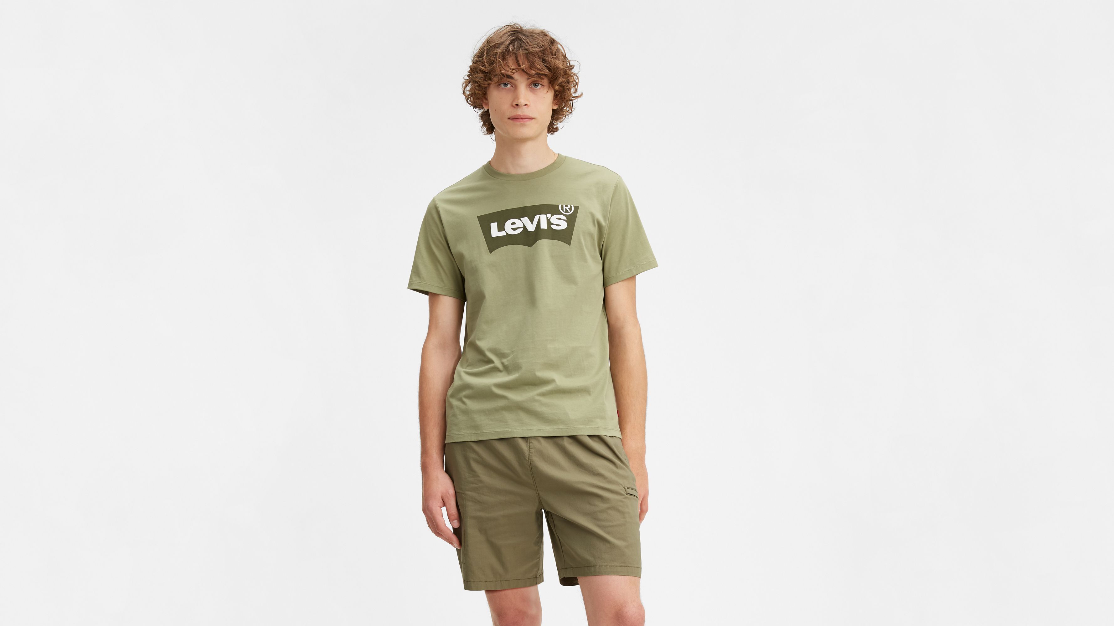 Levi's khaki cheap t shirt