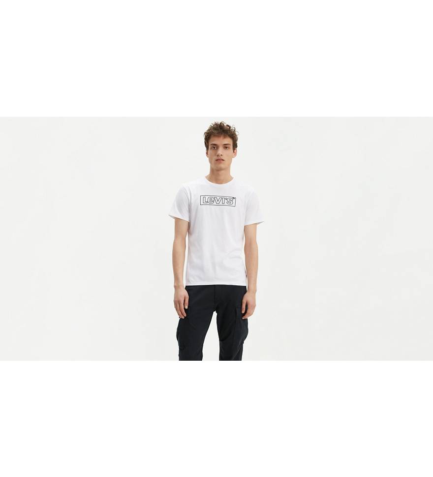 Box Tab Logo Outline Tee Shirt - White | Levi's® US