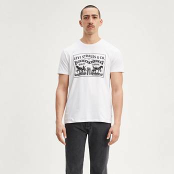 Two-Horse Pull Graphic Tee Shirt 1