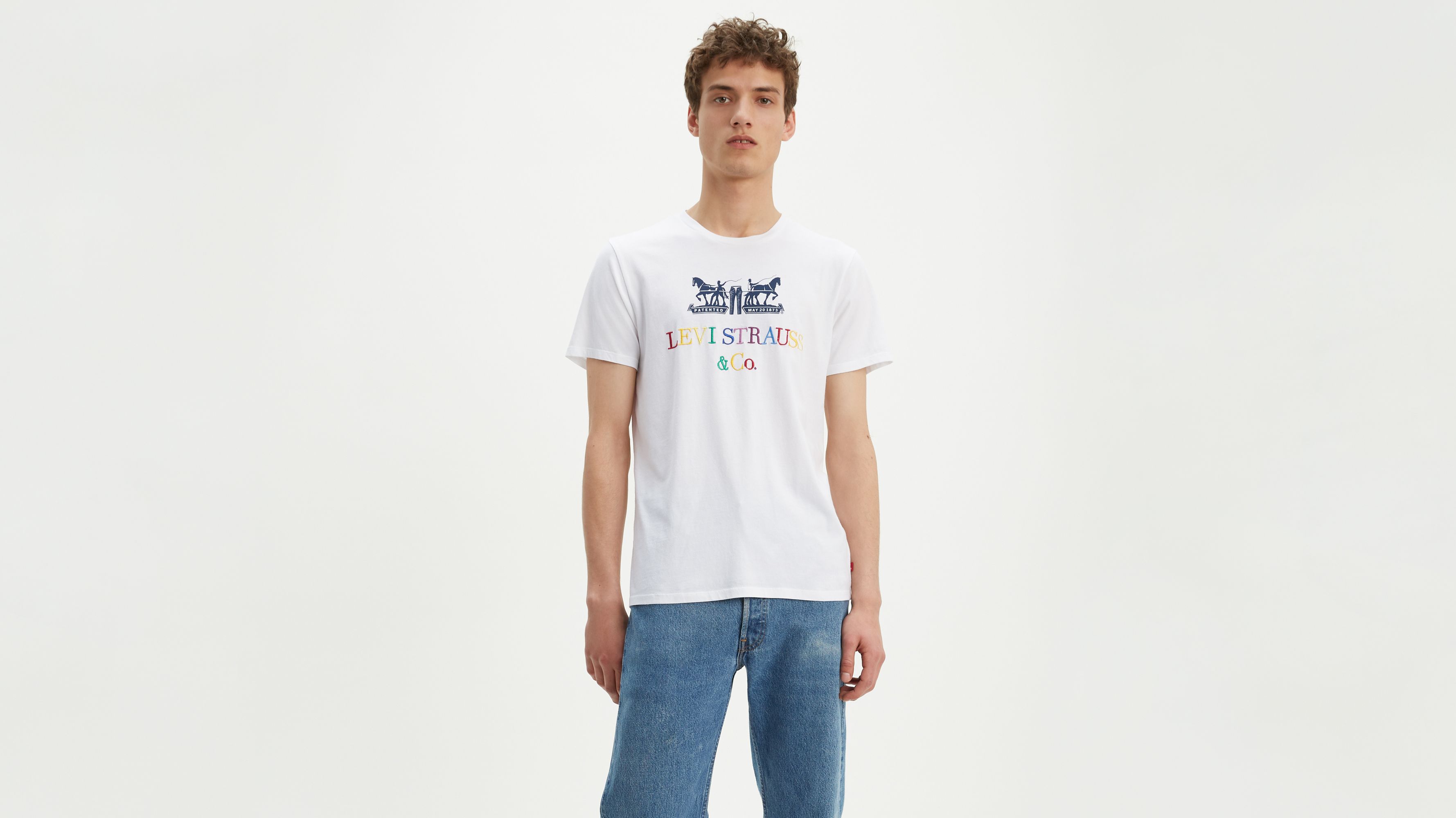 levi strauss rainbow t shirt