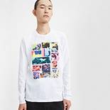 Long Sleeve Photo Collage Graphic Tee Shirt 3