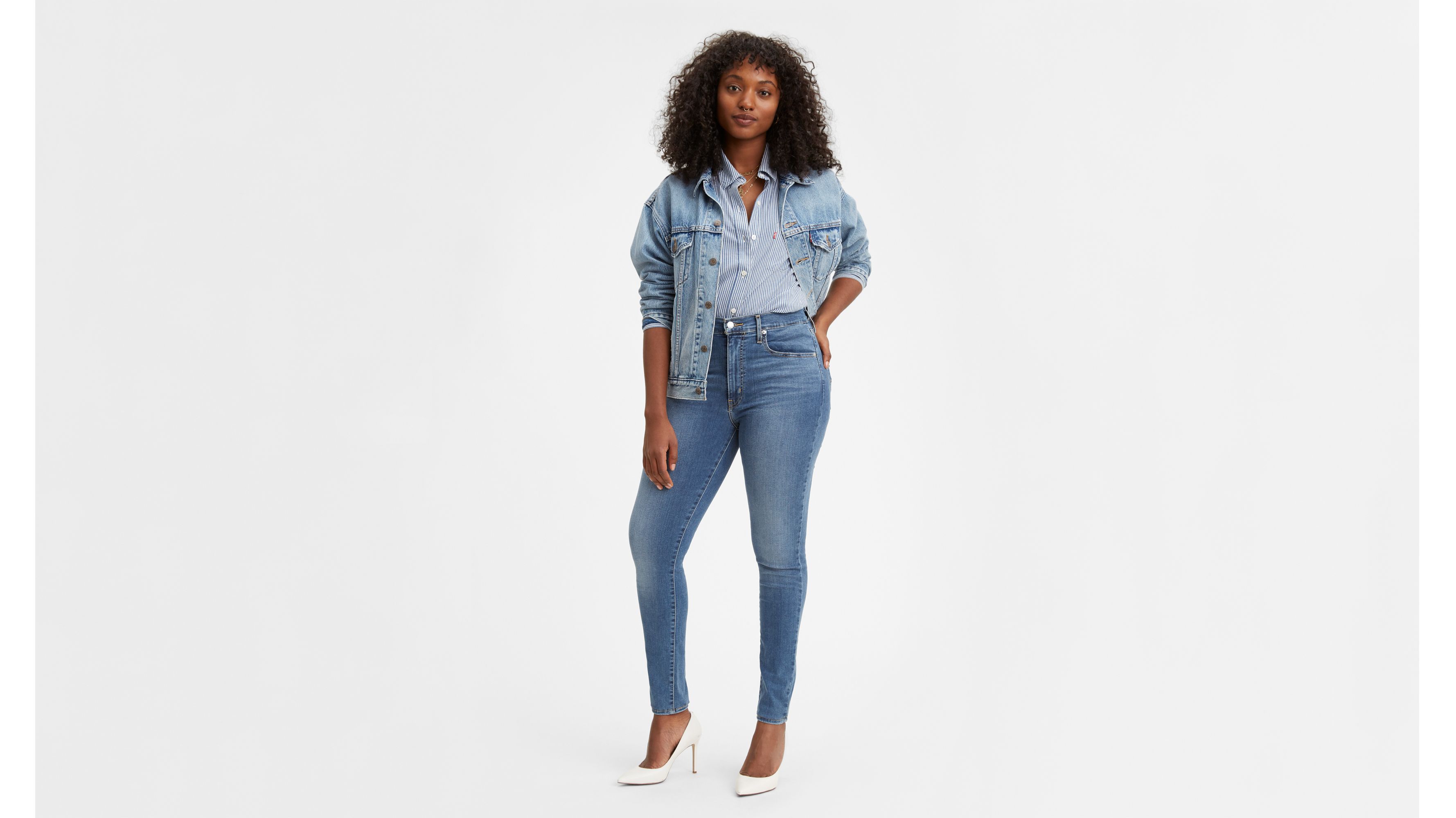 levi's mile high super skinny jeans castaway blue