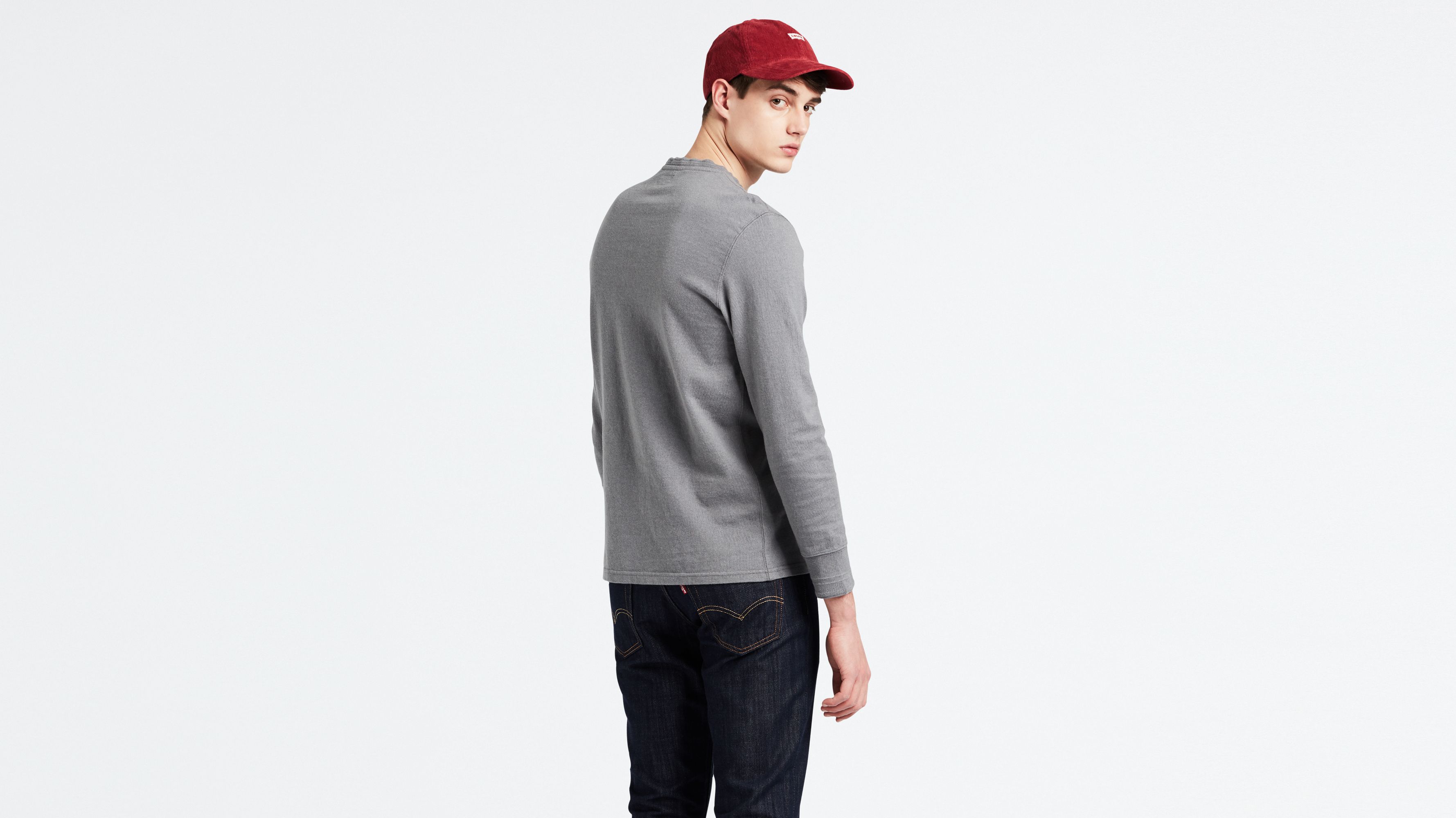 Long Sleeve Bryant Henley 2 T-shirt - Grey | Levi's® GB