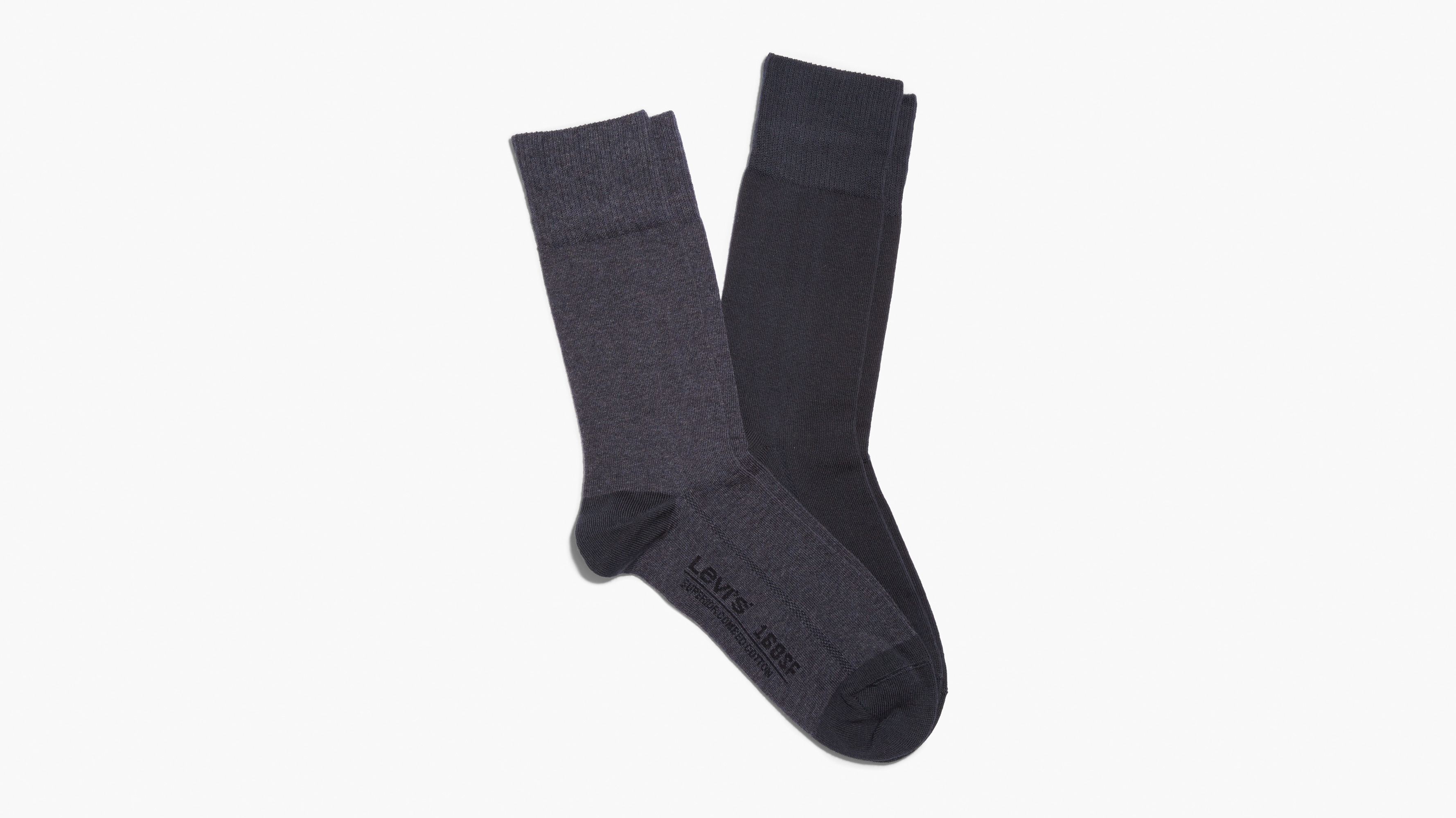 Levi's® 2 Pack Solid Regular Cut Socks 