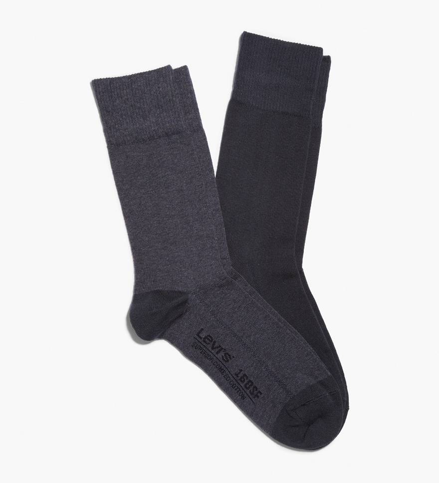 Levi's® 2 Pack Solid Regular Cut Socks 1