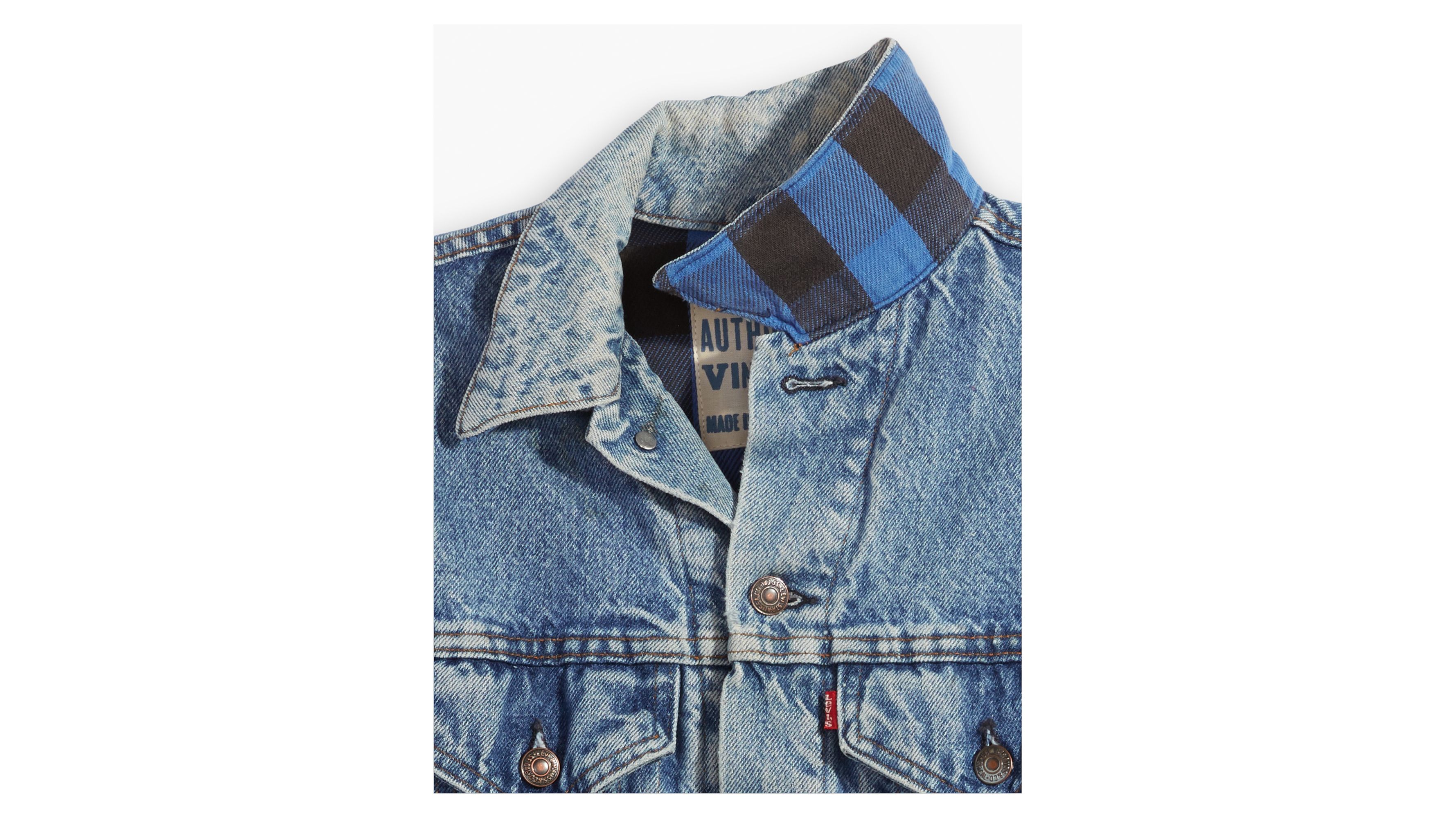Levi’s AUTHORIZED VINTAGE TRUCKER JACKET Authorized Vintage Trucker Jacket With Flannel - Medium Wash