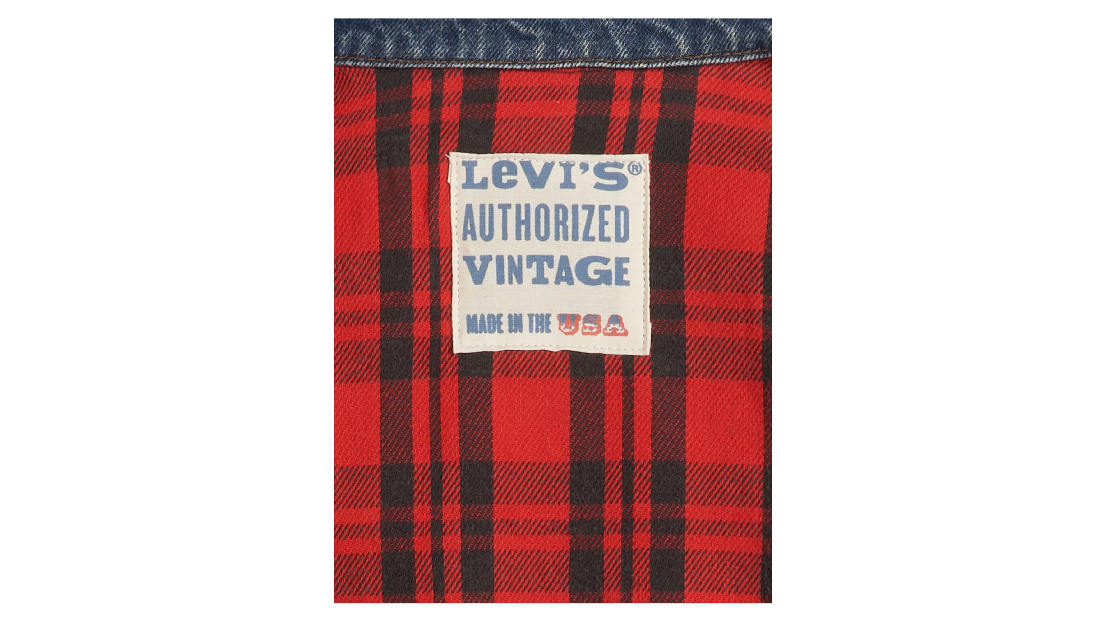 Authorized Vintage Trucker Jacket With Flannel - Medium Wash