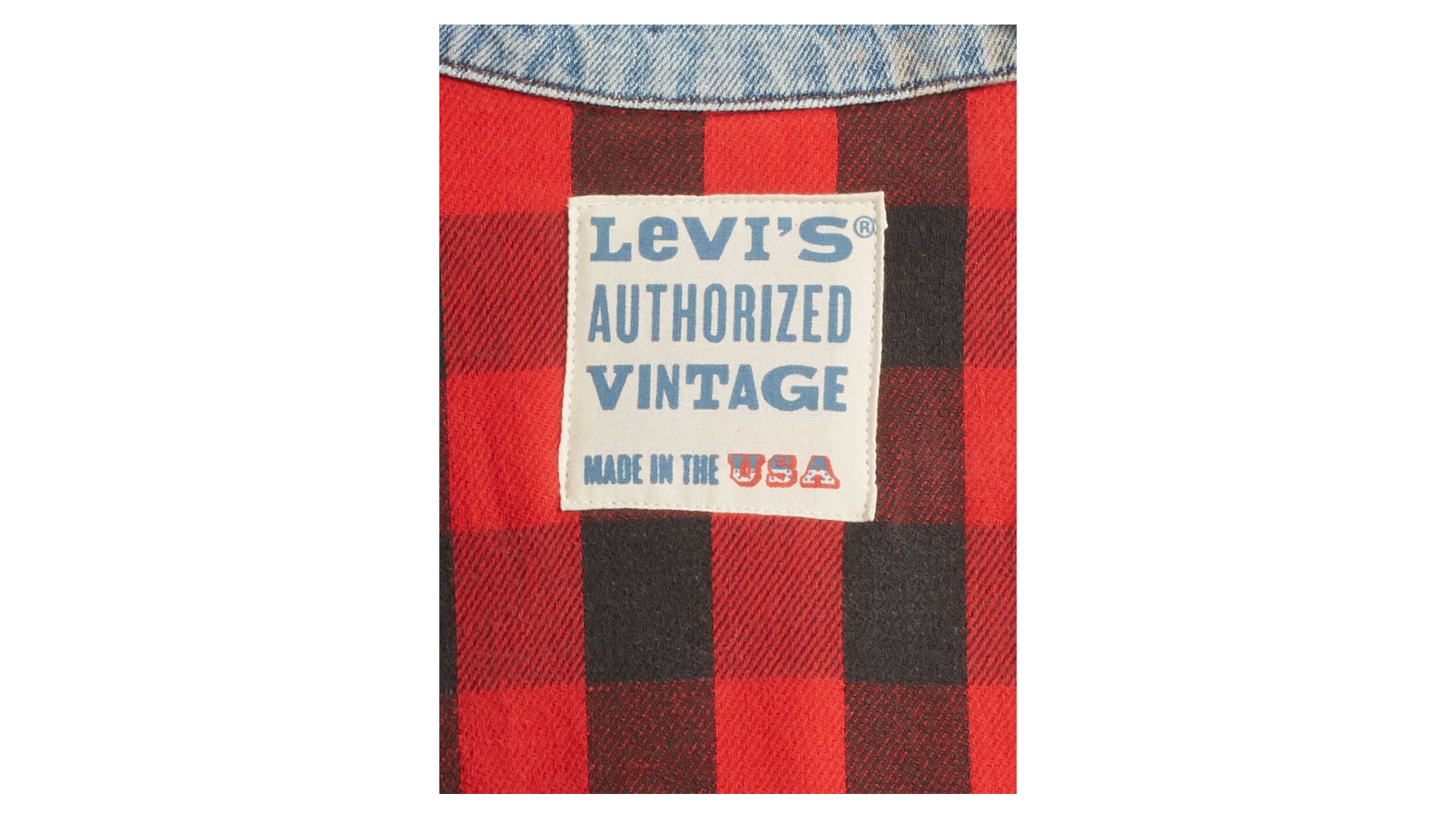Authorized Vintage Trucker Jacket With Flannel - Medium Wash