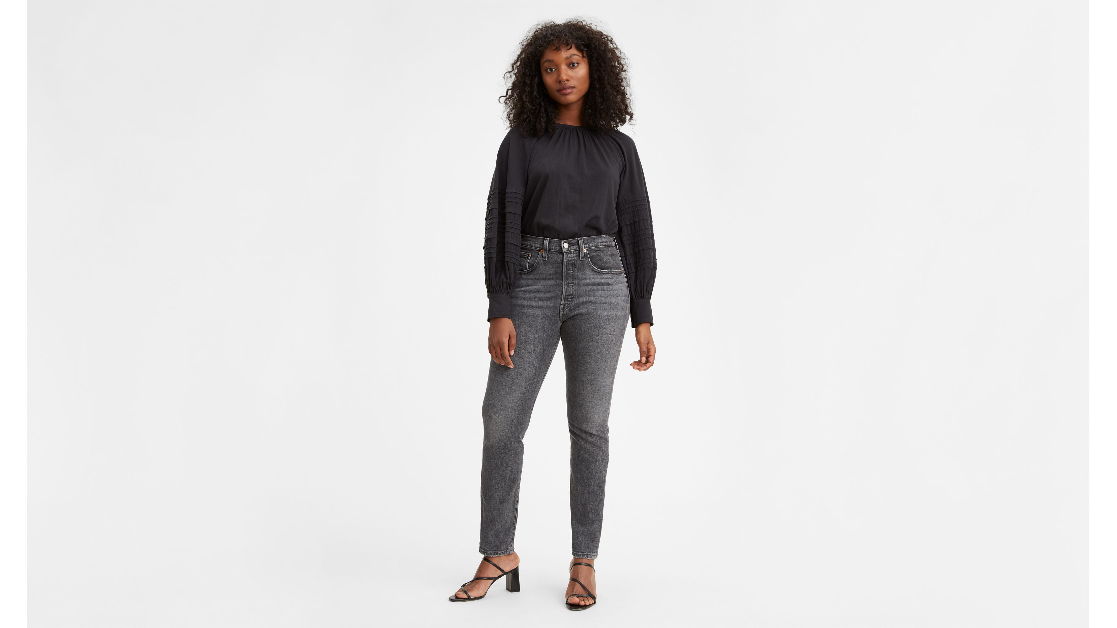 women's gray denim jeans