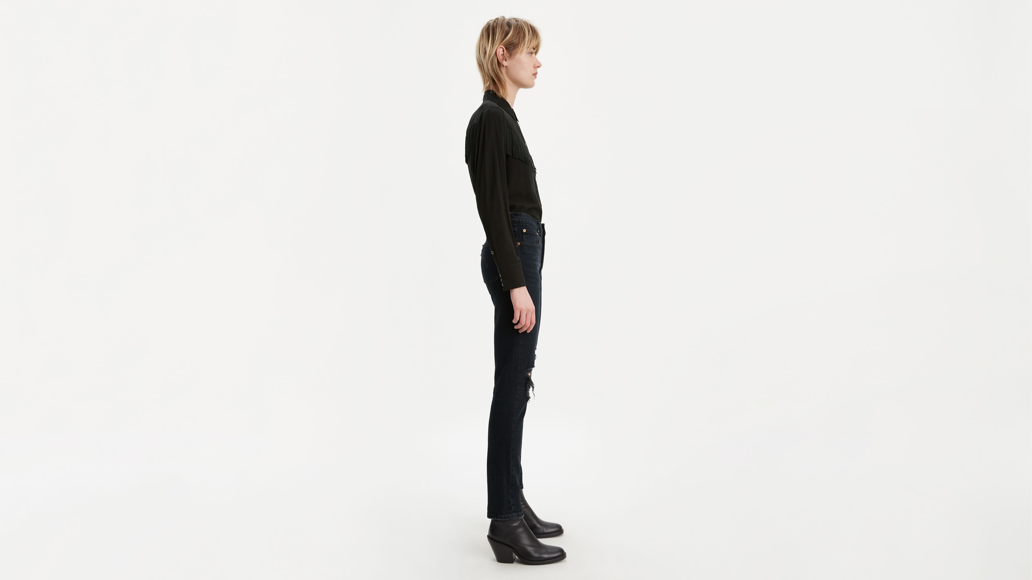 levi's black wedgie skinny jeans