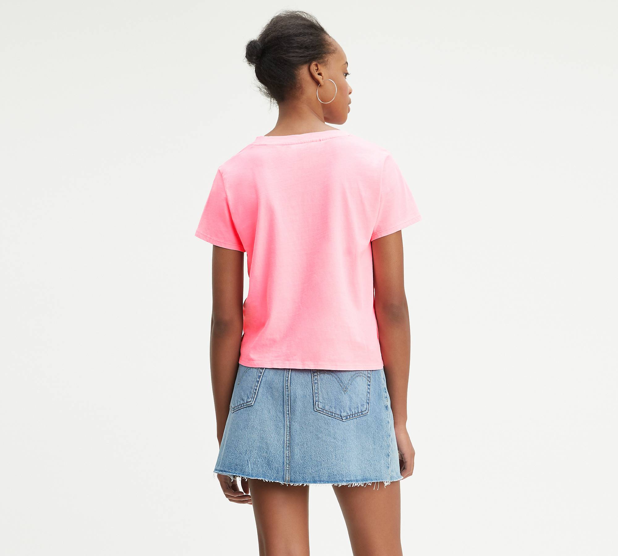 Graphic Cropped Neon Tee Shirt - Pink | Levi's® US