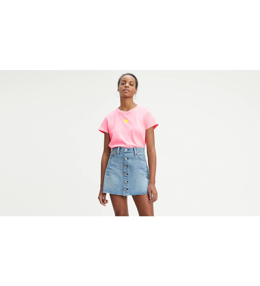 Graphic Cropped Neon Tee Shirt - Pink | Levi's® CA