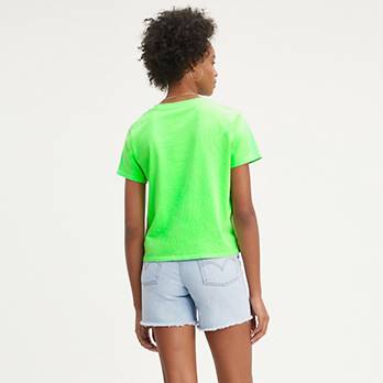 Graphic Cropped Neon Tee Shirt 2