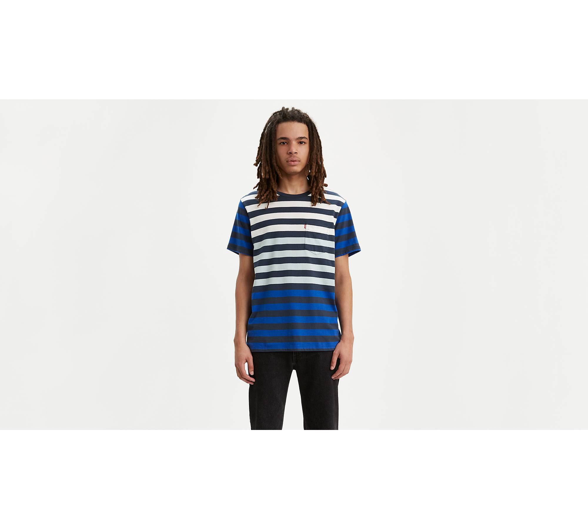 Colorblock Striped Sunset Pocket Tee Shirt - Multi-color | Levi's® US