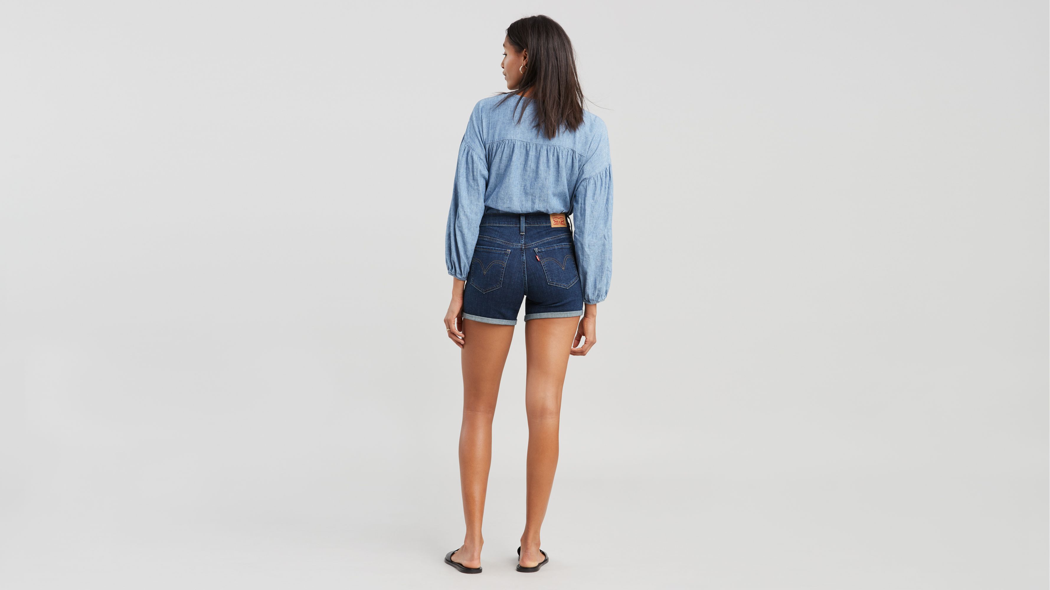 womens medium length shorts
