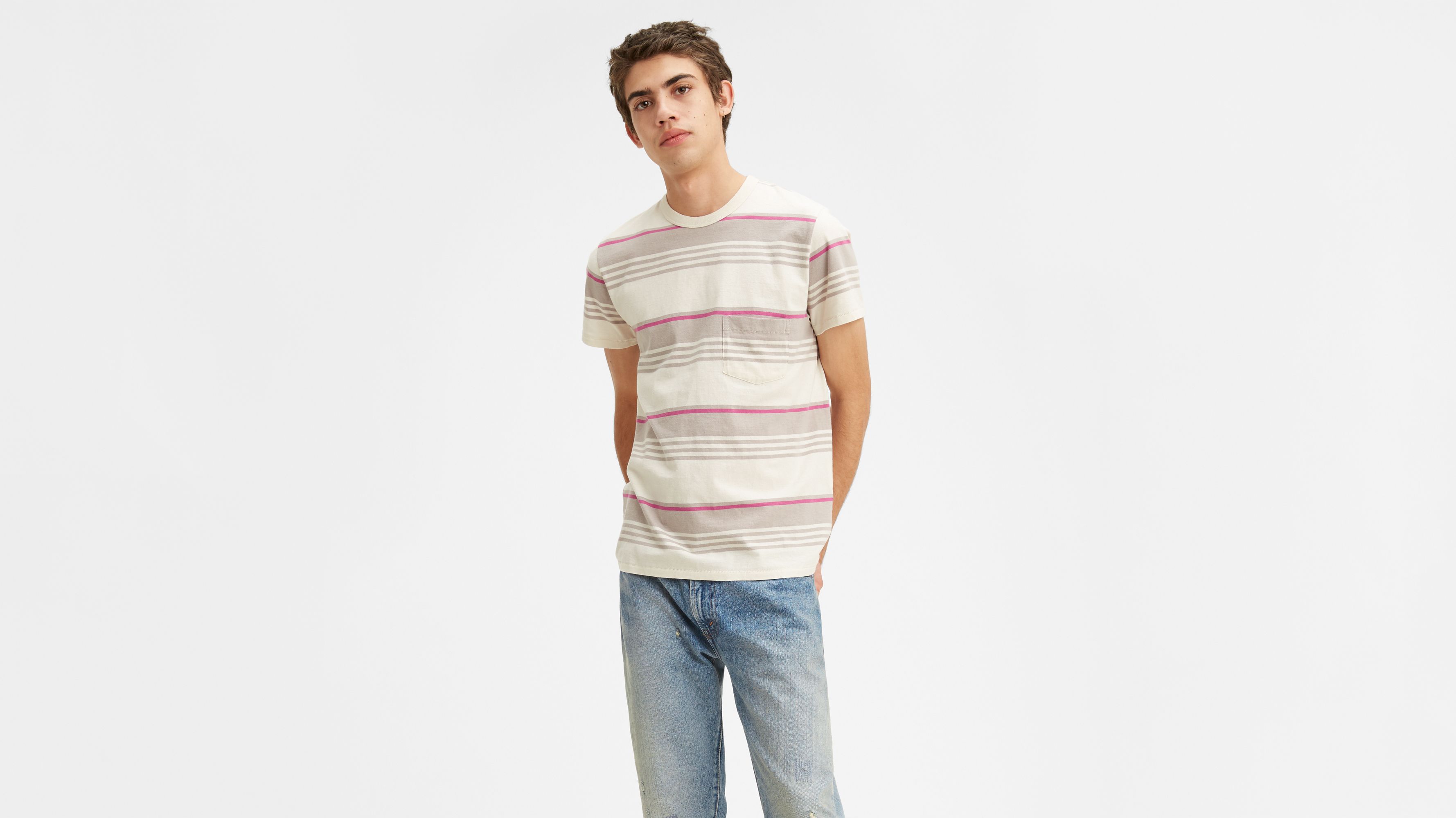 1960's Striped Tee Shirt - Multi-color 