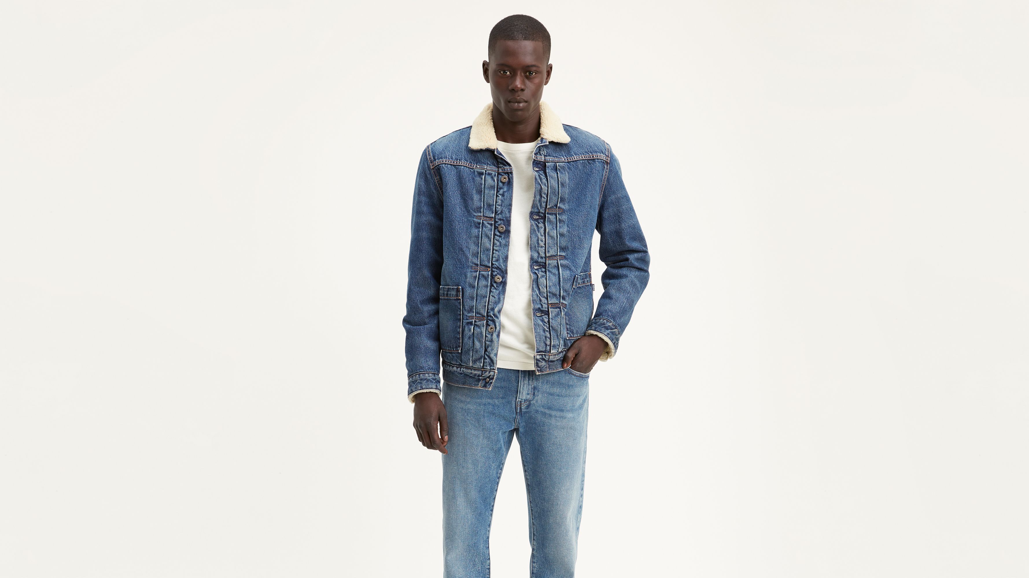 Levis sherpa on sale jacket fit