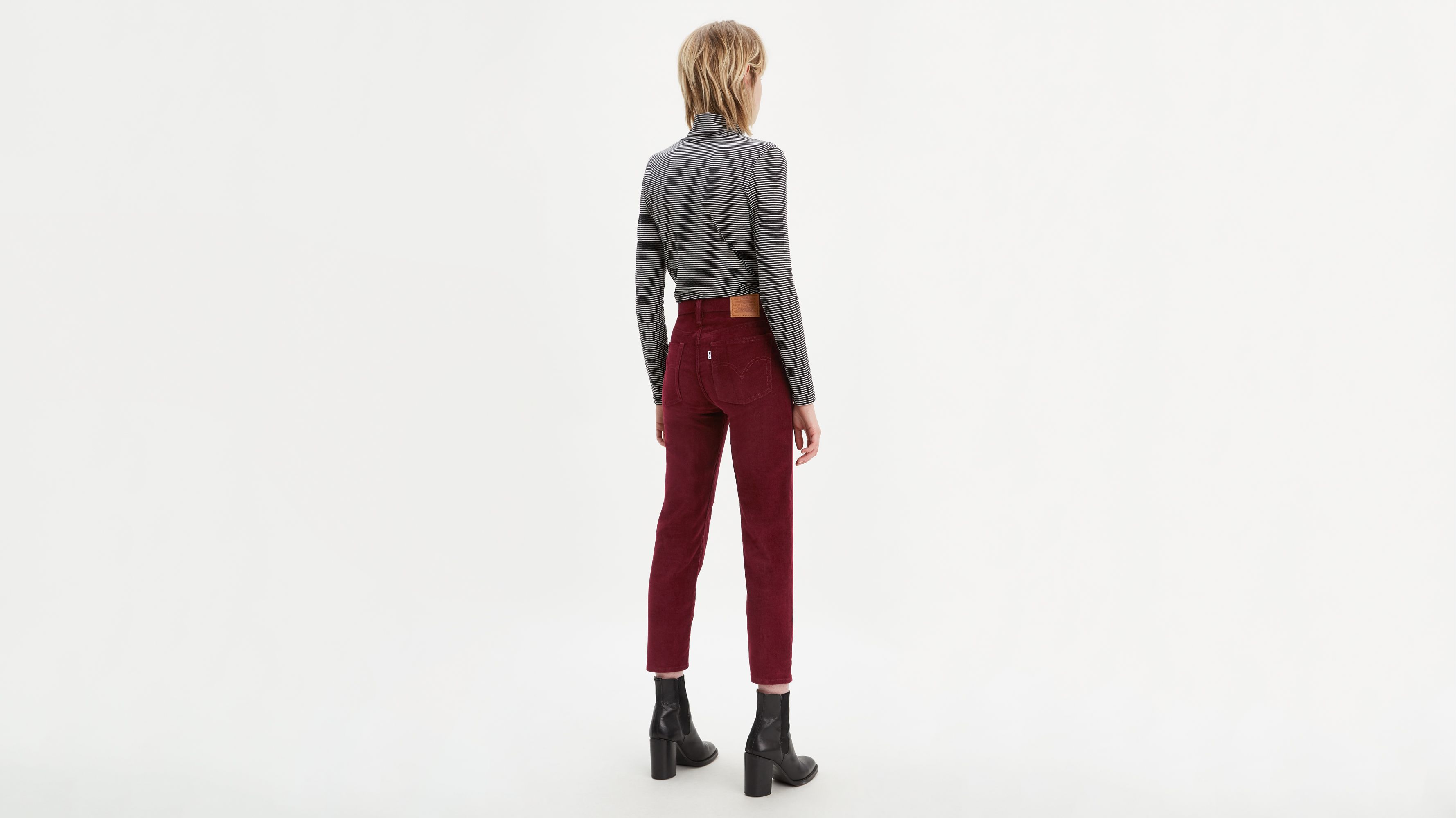 Wedgie Straight Fit Corduroy Pants - Red | Levi's® US