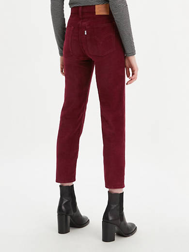 Wedgie Straight Fit Corduroy Pants - Red | Levi's® US
