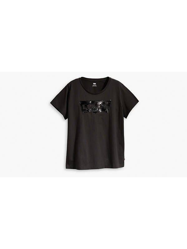 Levi's® Logo Sequin Tee Shirt (plus Size) - Black | Levi's® US