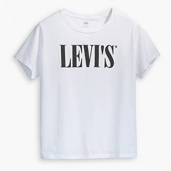 Serif Logo Graphic Tee Shirt (plus Size) - White | Levi's® US