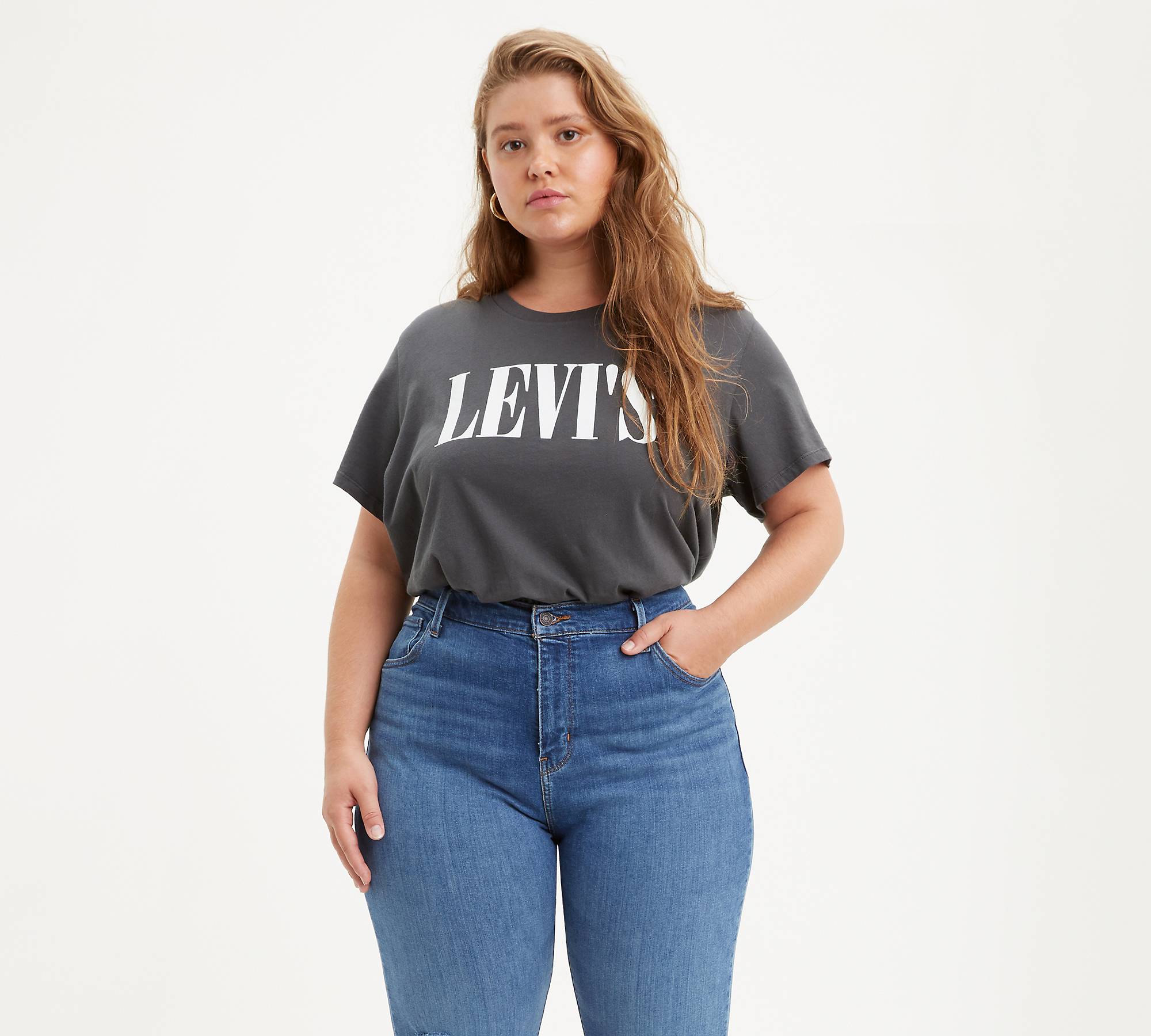 Levi's® Serif Logo Graphic Tee Shirt (Plus Size) 1