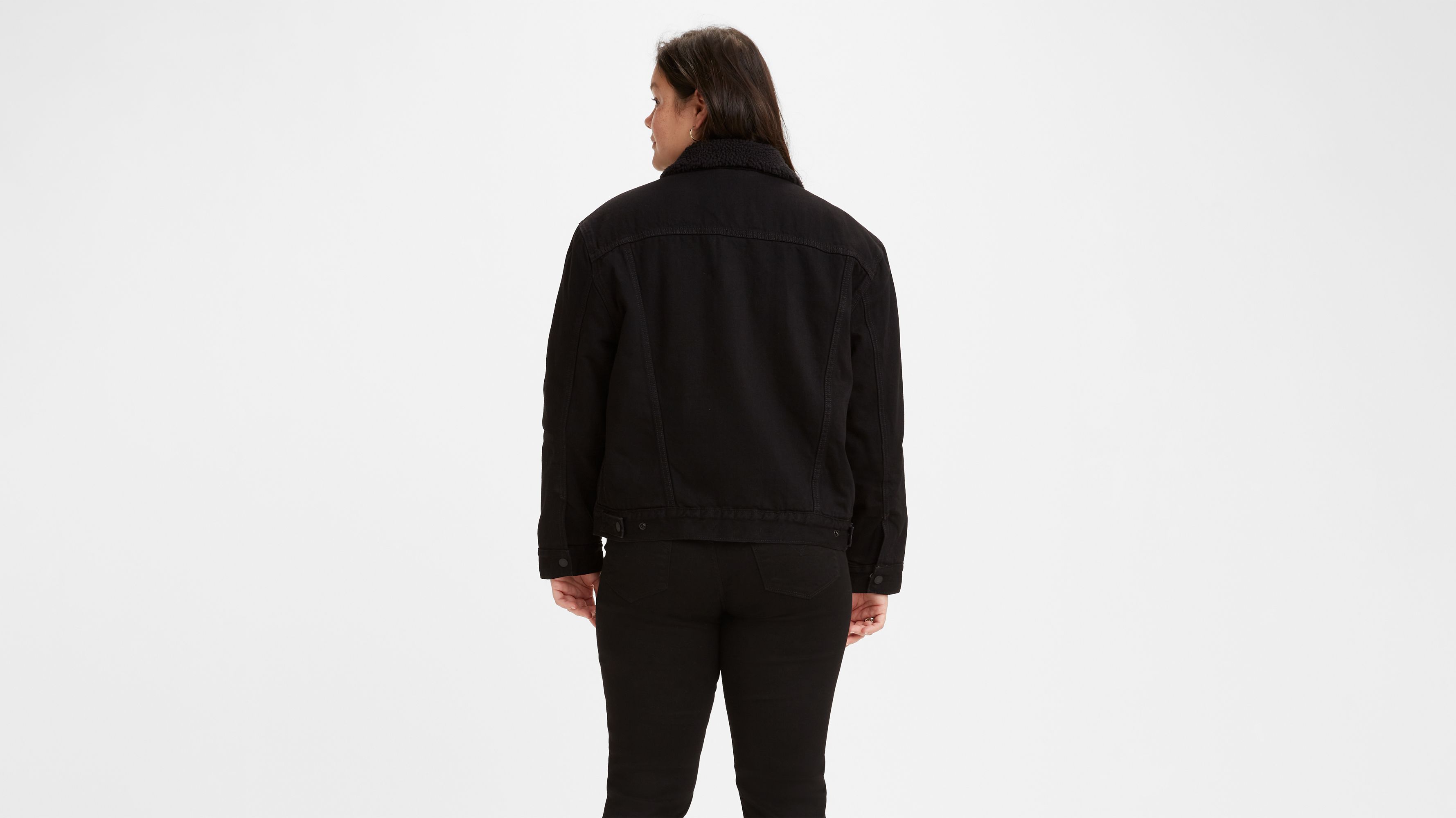 Women's Levi's® Hybrid Trucker Jacket | Women jean jacket outfit,  Streetwear fashion women, Black streetwear fashion