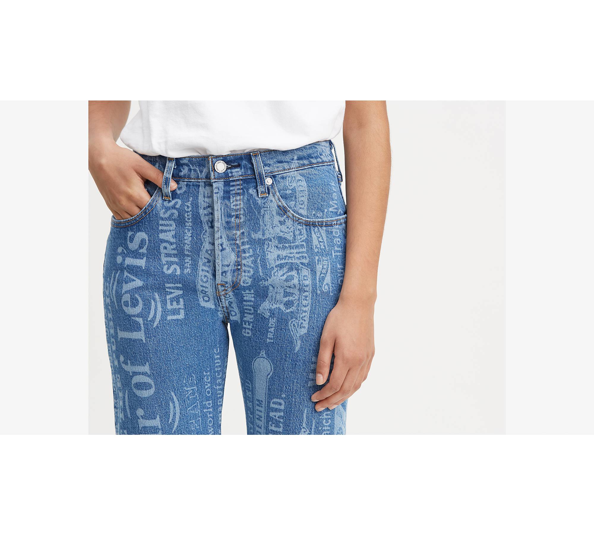 501® Original Cropped Women's Jeans All Over Print - Medium Wash