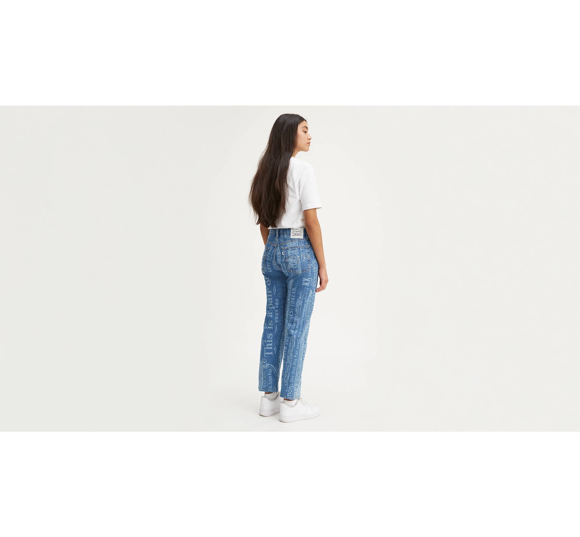 501® Original Cropped Women's Jeans All Over Print - Medium Wash | Levi ...