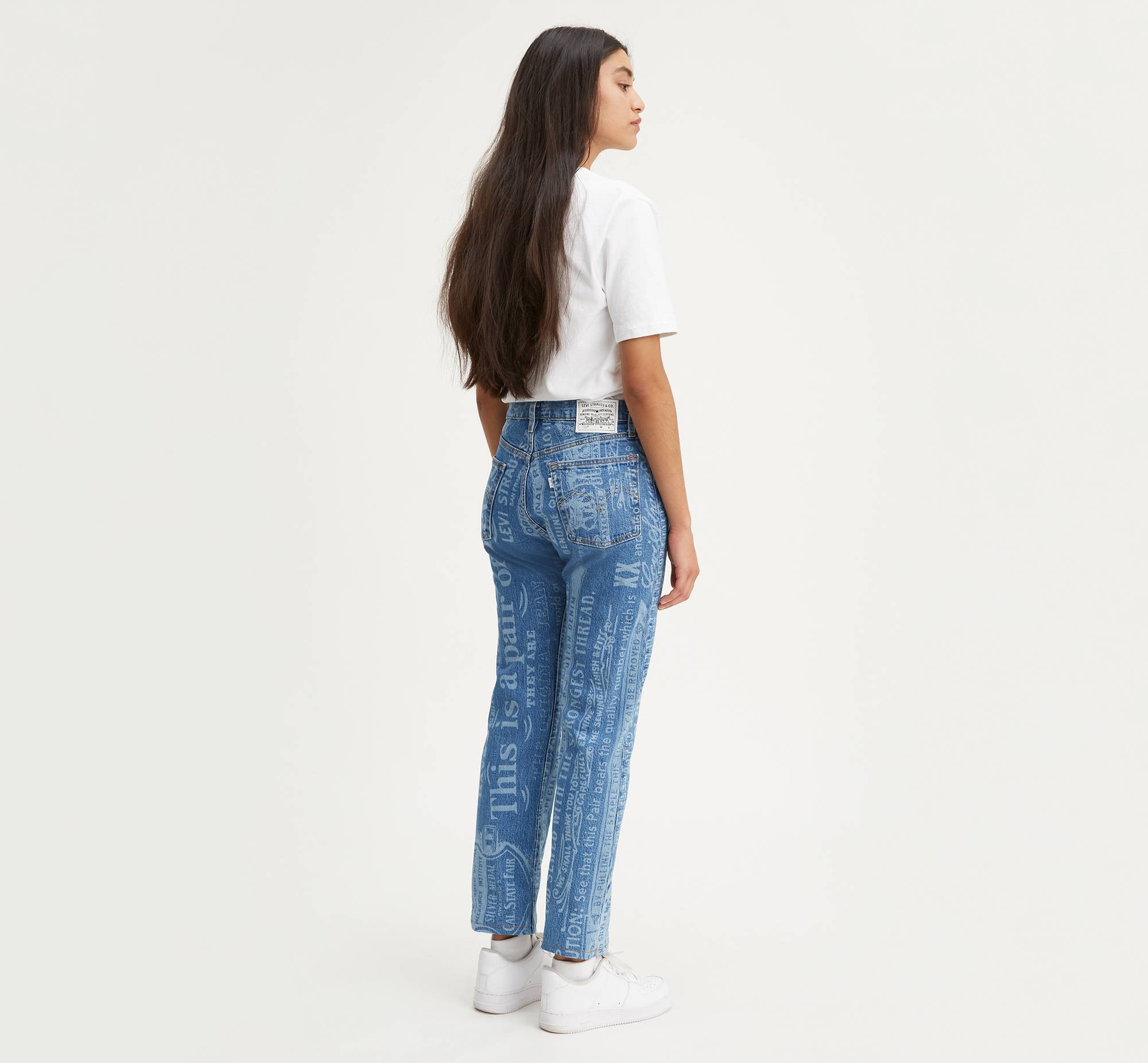 501® Original Cropped Women's Jeans All Over Print - Medium Wash | Levi ...