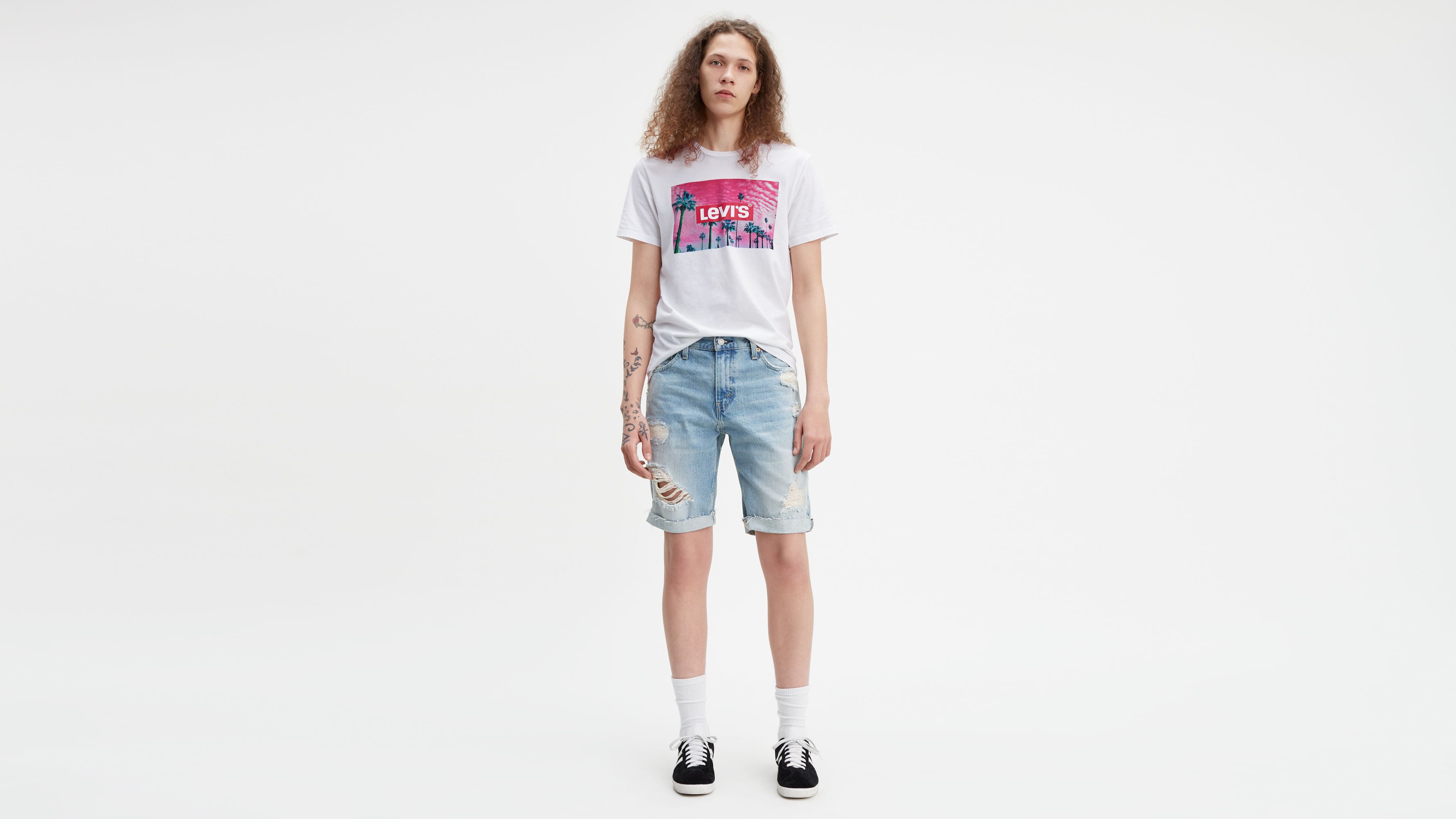 levi denim cargo shorts