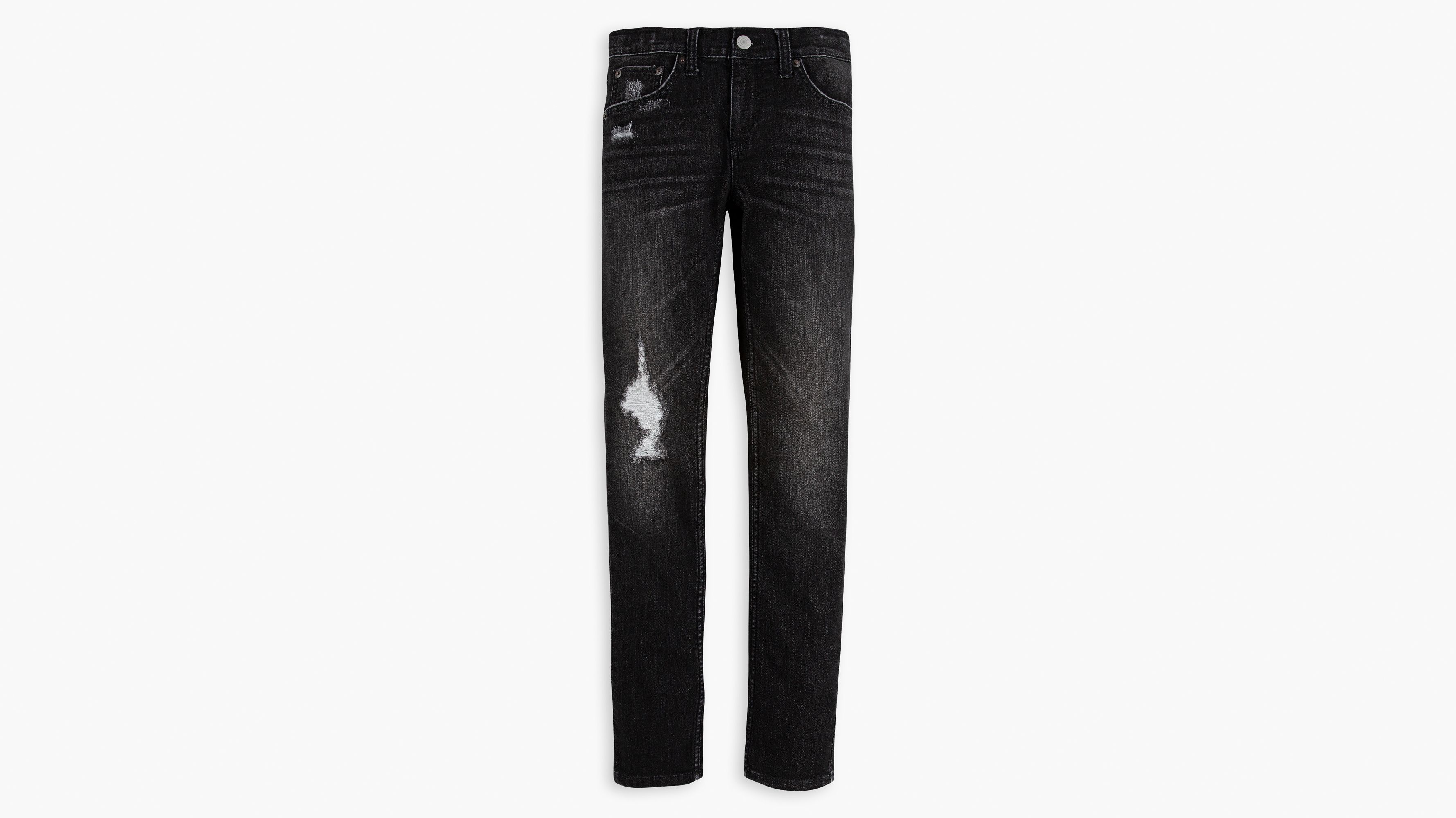 Levis black distressed jeans best sale